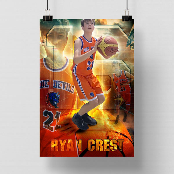 Action-Sports-Posters-3-Fireball-Basketball-Poster